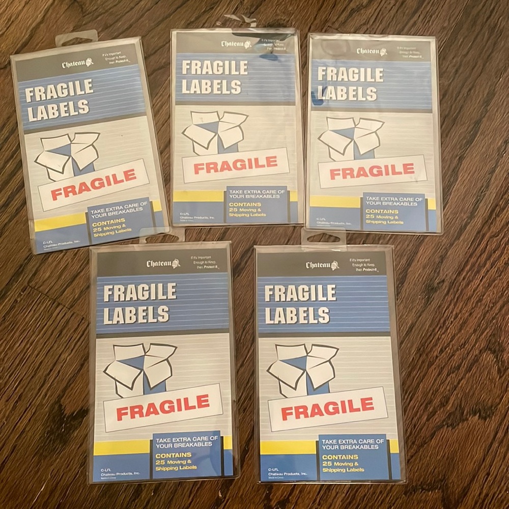 Chateau Fragile Labels - Set of 5 Packs